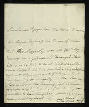 Pepys letter to the Prince of Wales